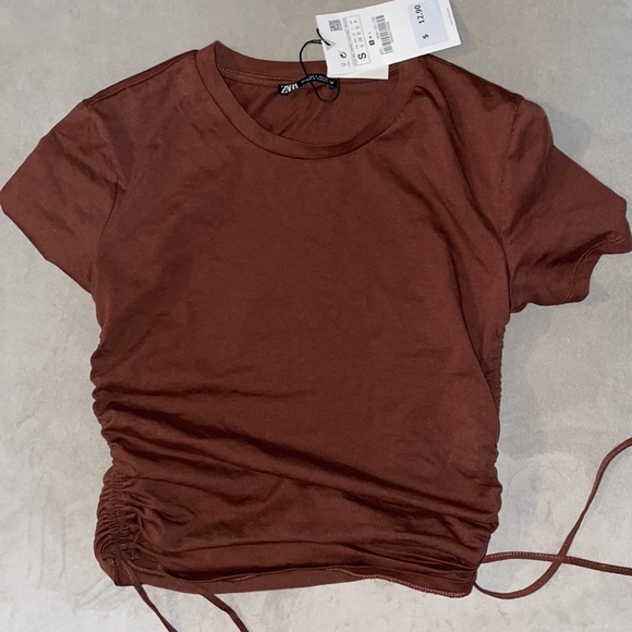 Zara Tops - ZARA - Adjustable crop top with side laces